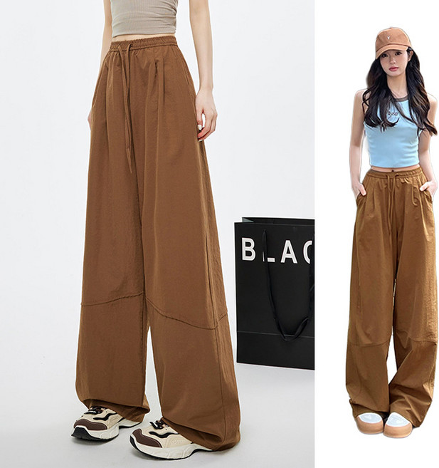 스토리원 여성 라이트 밴딩 와이드 팬츠 WM-SSBT066