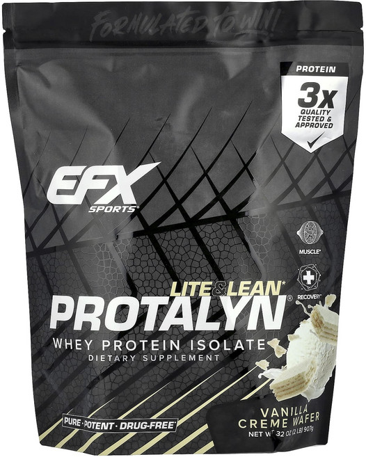 몸관리하세요 겨울입니다 EFX Sports Protalyn® 분리유청단백질 바닐라 크림 웨이퍼 907g(2lb) 특별관리진행, EFXSportsProtalyn분리유청단백질바닐라크림웨, 907g, 1개