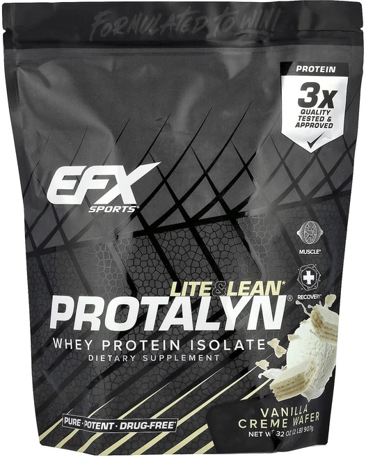 몸관리하세요 겨울입니다 EFX Sports Protalyn® 분리유청단백질 바닐라 크림 웨이퍼 907g(2lb) 특별관리진행, EFXSportsProtalyn분리유청단백질바닐라크림웨, 907g, 1개 - 쿠팡