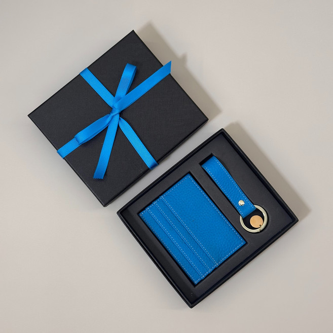 8color 각인선물 카드지갑 천연가죽 키링, 탠저린 무드, 각인안함