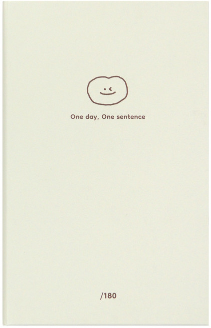 인디고 자문자답 오늘기분 한 문장 일기 6개월용 + 데코스티커 세트, 좋아해 베이지, 1세트