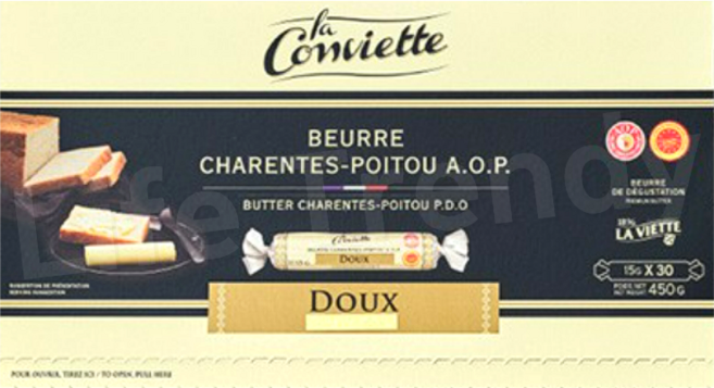 라꽁비에뜨 버터 150g 15g X 10입 2종택1 가염 무염 명품버터 LA CONVIETTE 프랑스, 1개, 450g
