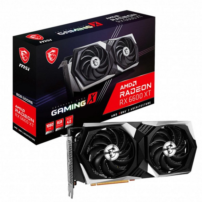 MSI Radeon RX 6600 XT GAMING X 8G 그래픽 보드 VD7840, 1개