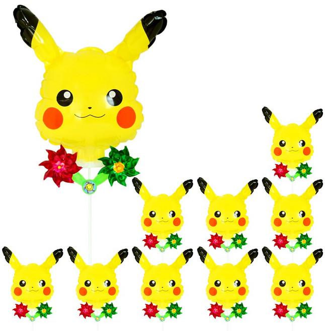 파티짱 바람개비 풍선 10p 캐릭터 산리오 포켓몬 디즈니, 10개, 피카츄