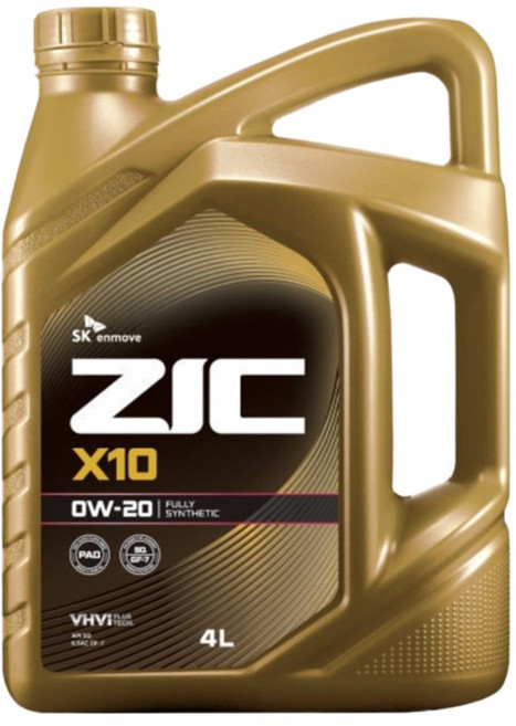 지크 X10 합성엔진오일, 1개, 0w20, 4L