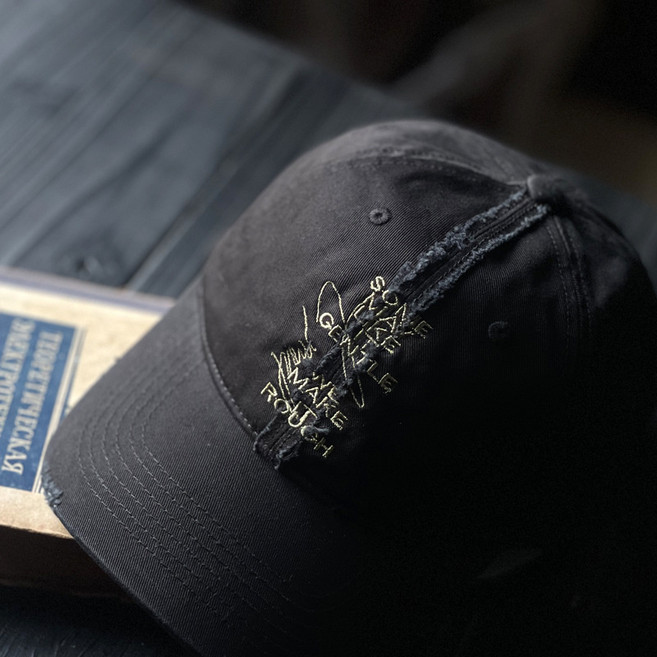 건달 미판 투박한 퍼 트리밍 스냅백 남녀 캡 모자 딥 톱 앤티크 자수 개성