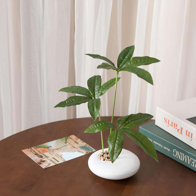 플라워트리 홍콩야자수반 세트 조화, 혼합색상