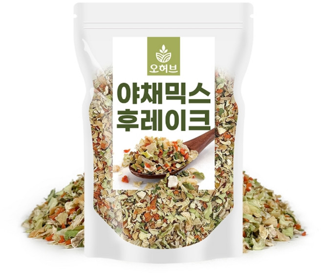 오허브 건더기스프 라면 우동 후레이크 건더기 야채스프 건조야채믹스, 200g, 1개