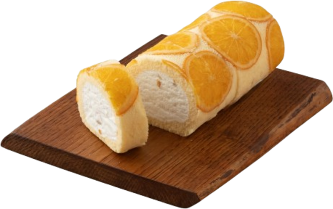 [도쿄롤] 일본 신키네도 수작업 수제 생크림 롤케이크 오렌지 맛 홀사이즈 / 식물성 크림 / 촉촉 부드러운 명품 디저트, 1개, 350g