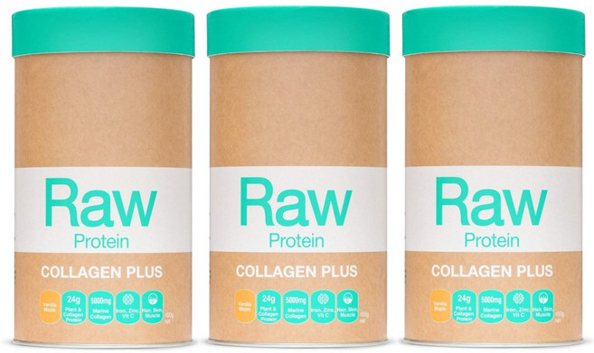 Amazonia Raw Protein 아마조니아 천연 단백질 콜라겐 플러스 바닐라 메이플 450g x 3개