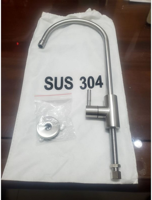 【小江淨水設備】不鏽鋼鵝頸龍頭3分出水 SUS304 皆適用各式淨水器、RO機進水配件。, 1個