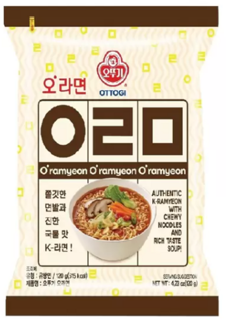 오뚜기 오라면 가성비라면 4봉