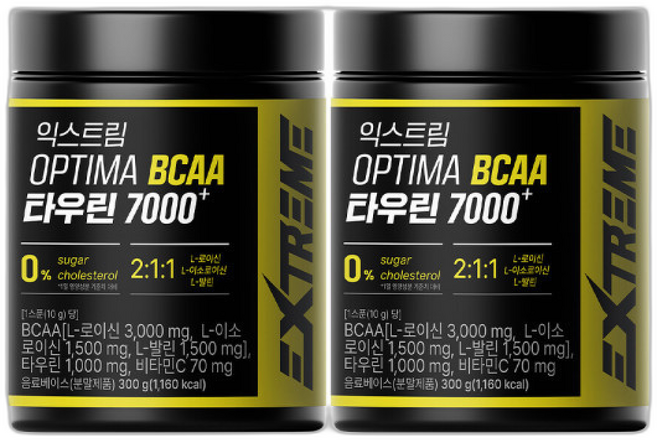 익스트림 OPTIMA BCAA 타우린 7000+, 300g, 2박스