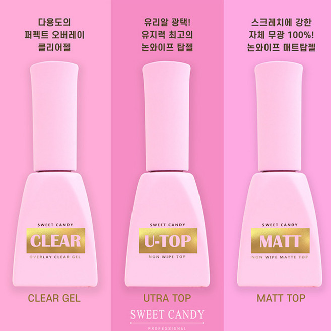 스윗캔디 탑젤 매트탑젤 클리어젤, 1개, 10g