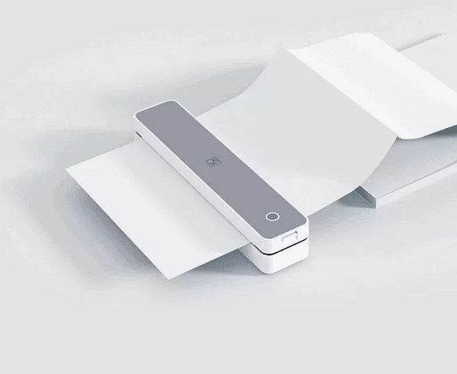 잉크없는프린터 미니 인쇄기 휴대용프린트 블루투스 무선 MT610 화이트그레이 가정용, 열전사 용지 600매