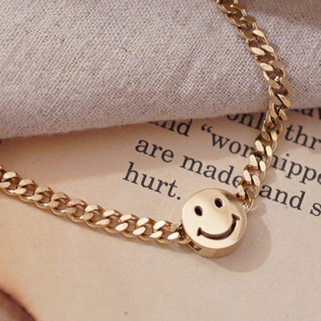 4미리체인 스마일 써지컬 팔찌(발찌)