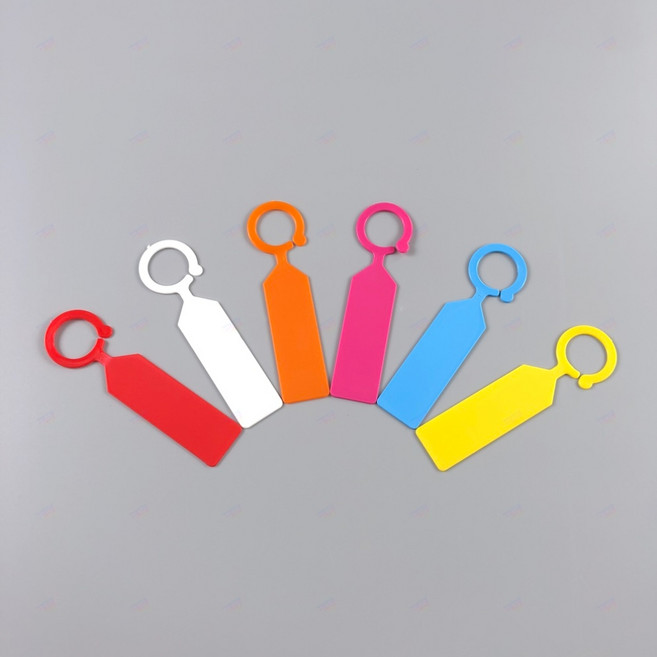 나무 이름표 수목표찰 꽃 패찰 팻말 식물 명찰 고리형, GS0700296B화이트, 1개