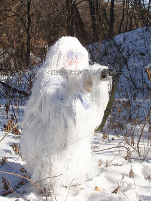 은둔수트 동계 흰색 겨울 눈 길리슈트 위장 코스튬