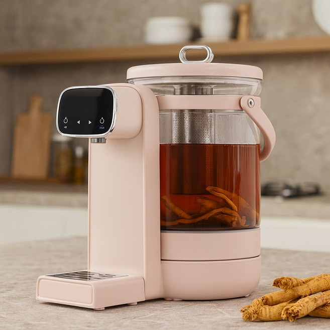 약탕기 대용량 홍삼제조기 달임기 한약기계 무선포트 유리 중탕기 자동 출수형 원터치