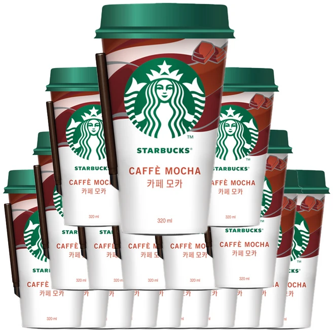 스타벅스 컵커피 카페 모카라떼 320ml 20개 - 쿠팡