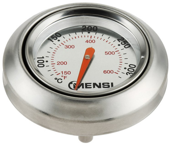 웨버 여행자 그릴 바베큐 용 온도 게이지 온도계 숯불 피트 우드 스모커용 뚜껑 내장, 1개