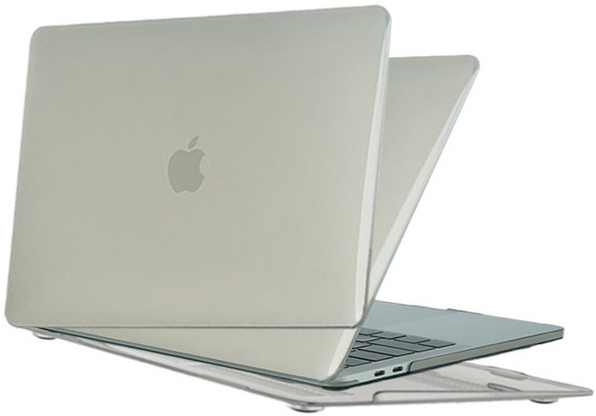 원더글라스 맥북 크리스탈 클리어 변색방지 하드 케이스 2개입, 프로 14인치 M3 / M2 / M1 Pro Max, 스페이스 그레이