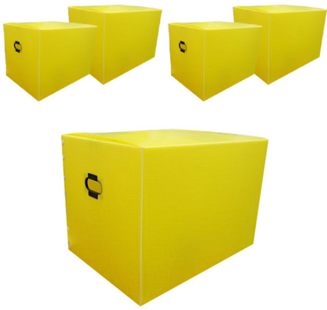 바른산업 이사박스 5호 일반형, 노랑, 5개