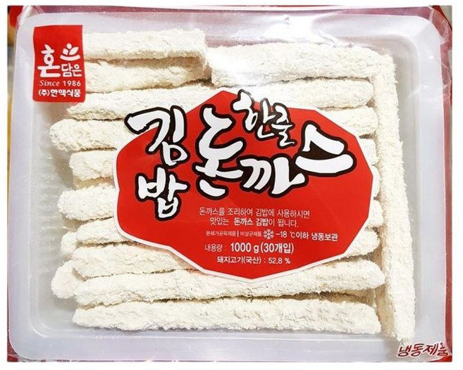 식자재 도매 유통 한맥 김밥돈까스 30개 1Kg x5개, 5개