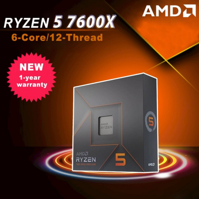 AMD RYZEN 5 7600X CPU 게임 프로세서 AMD R5 7600X 6코어 12스레드 5nm 38M 소켓 AM5 팬 없음 PC 게이머, 01 CN