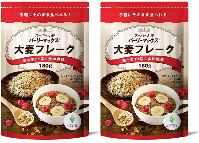 슈퍼 대맥 보리 플레이크, 180g, 2개