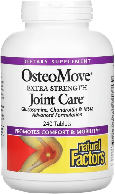 네추럴팩터스 OsteoMove 조인트케어 글루코사민1500 소유래 콘드로이친400 MSM600, 240정, 2개 - 쿠팡
