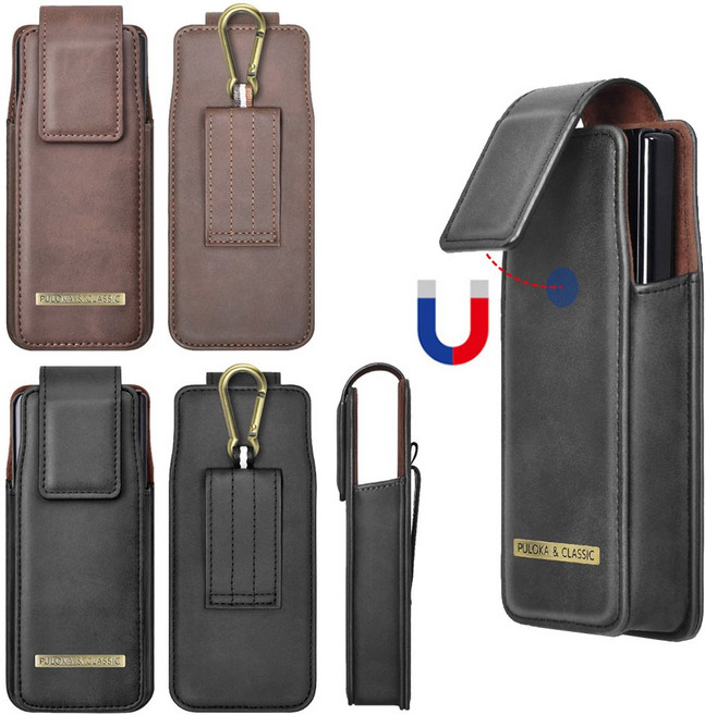 갤럭시 Z 폴드 4 보호 가죽 파우치 케이스 허리띠 벨트 부착 홀더 메탈 마그네틱 버클 홀드 제트폴드 F936