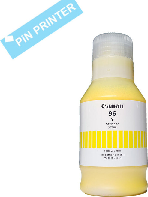 캐논 정품 번들잉크 GI-96 BK GX3090 GX4090 GX4091 GX5090 GX5091 GX6090 GX6091 GX6092 GX7090 GX7092 칼라 정품 잉크, 노랑, 1개