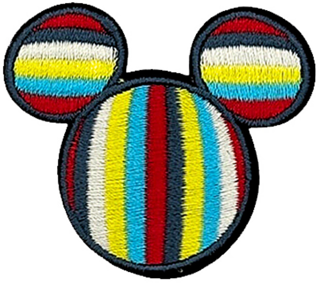 [디즈니 공식 라이센스] K-TRADITIONAL 색동쓰리써클(대) 디즈니 열부착 자수 와펜