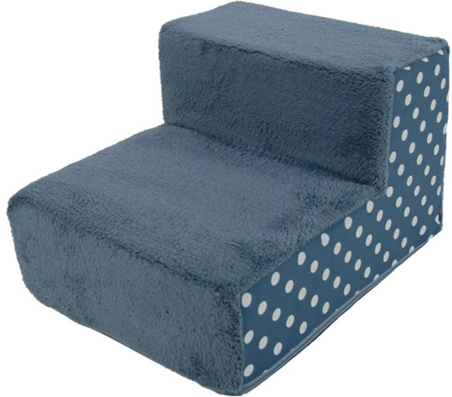 8DECO 강아지계단 애견계단 펫스텝 모음 1단2단3단4단 (커버+솜포함) ce4, 네이비 블루 버블, 1개