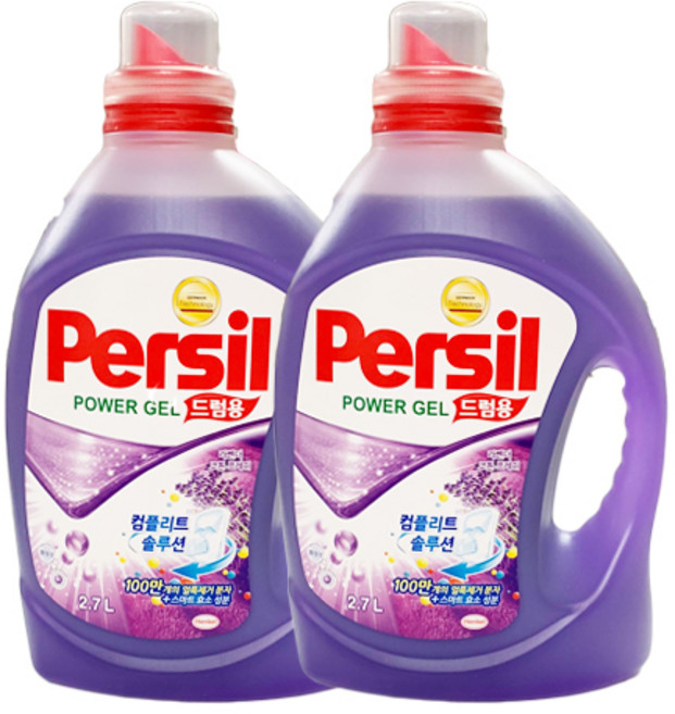 퍼실 파워젤 라벤더코튼 드럼용, 2.7L, 2개