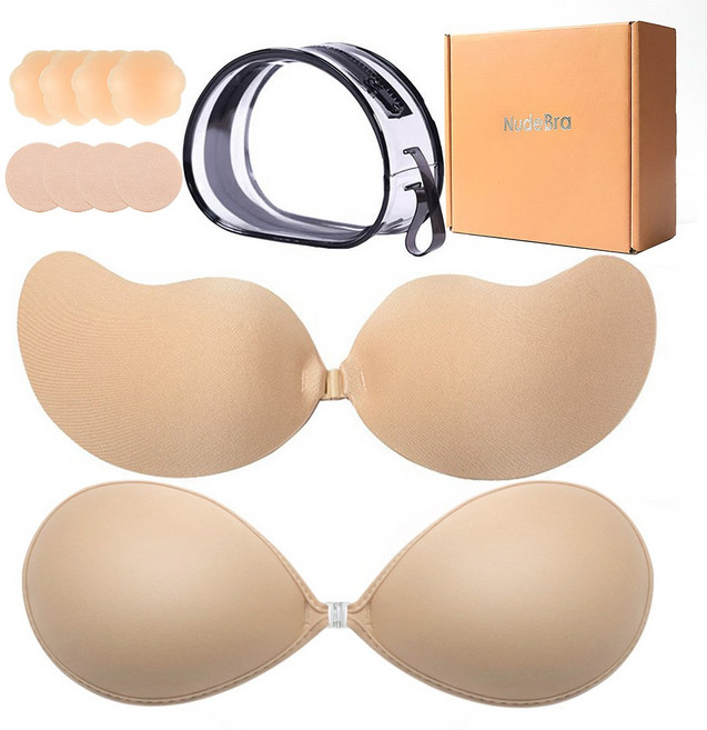 ZHEYE 누드 빅사이즈 끈없는 브라 웨딩 접착식 누브라 1+1