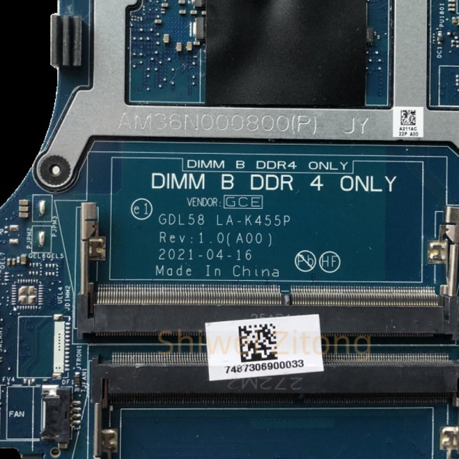 LA-K455P DELL G15 5511 노트북 메인보드 i5 i7-11th Gen CPU RTX3050-V4G 100% 테스트, 02 i7-11th RTX3050