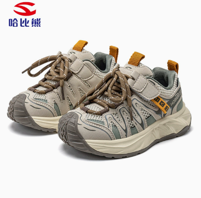哈比熊 兒童運動鞋 輕便透氣網布 綁帶設計