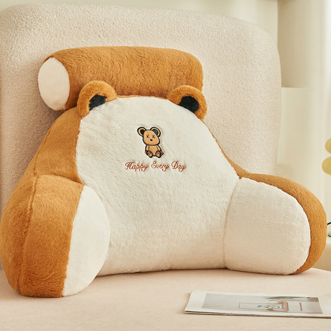 아이스 빈 도트 쿠션 보호 휴식 쿨링 목 팔걸이 다기능 등쿠션 등받이, 옐로우 (컴포트우유 다운 두꺼워짐)