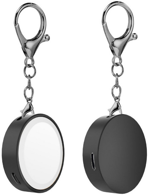 雙孔蘋果手錶充電器 5W Apple Watch Type-C Lightning 兩用, 1個, 黑,快充版