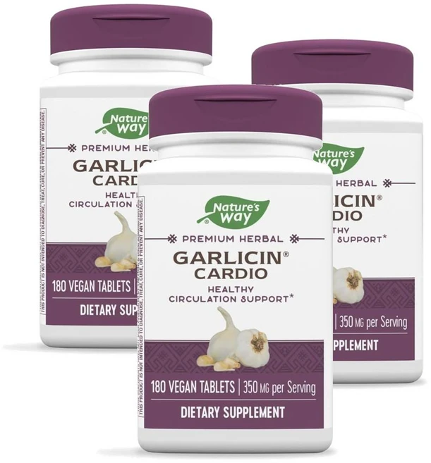 네이처스웨이 갈리신 카디오 프리미엄 허브 추출물 Nature's Way Garlicin Cardio Premium Herbal, 180정, 3개 - 쿠팡