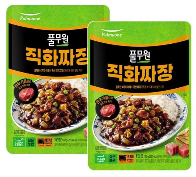 풀무원 직화짜장 덮밥소스, 180g, 2개