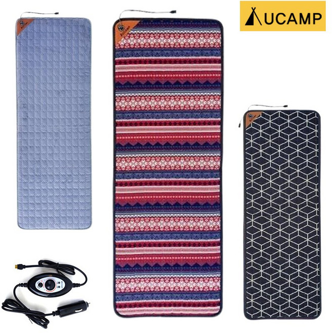 유캠프 DC 12V 전기매트 스마트 탄소 온열 매트 차박 캠핑 차량용 전기장판, 인디언레드, 1인용