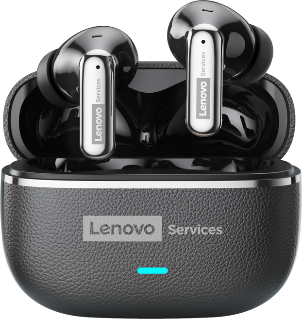 레노버 가죽 이어셋 블루투스 6.0 무선 서라운드 사운드 게임 뮤직 듀얼 모드 저지연 LE208, 검정색, a