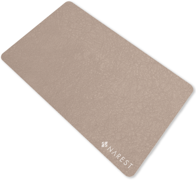 빠른 건조 미끄럼방지 규조토 발매트 - 나레스트 부드러운 원단 간편세척 (화장실 욕실 주방), 라이트브라운