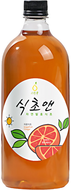 스윗쿡 식초앤 천연 자연 발효 자몽식초 수제100%, 1개, 1L