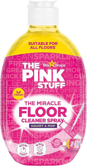 스타드롭스 핑크 스터프 미라클 플로어 클리너 스프레이 바닥 청소 세제, Squirt and Mop, 25 Fl Oz (Pack of 1), 1개