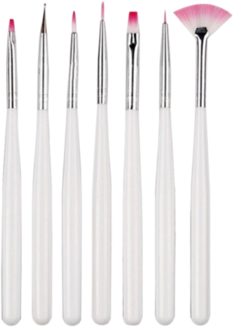 NOV- 젤 네일 아트 브러쉬 세트 붓 펜 그라데이션 시험 재료, 1세트, 화이트