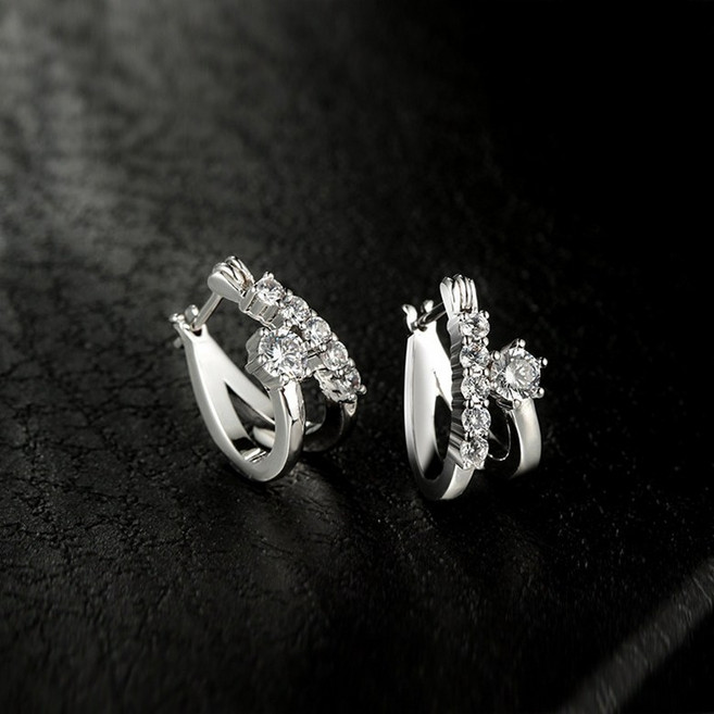 FANSYLI 14K 도금 귀걸이 데일리 여자 원터치 귀걸이 써지컬귀걸이 여자친구 기념일 선물 0416F05